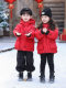 Boys' down Jacket Winter 2026 New Style Children's Thick Cotton Coat Cold-Proof Outerwear Girls' Red Festive New Year Outfit