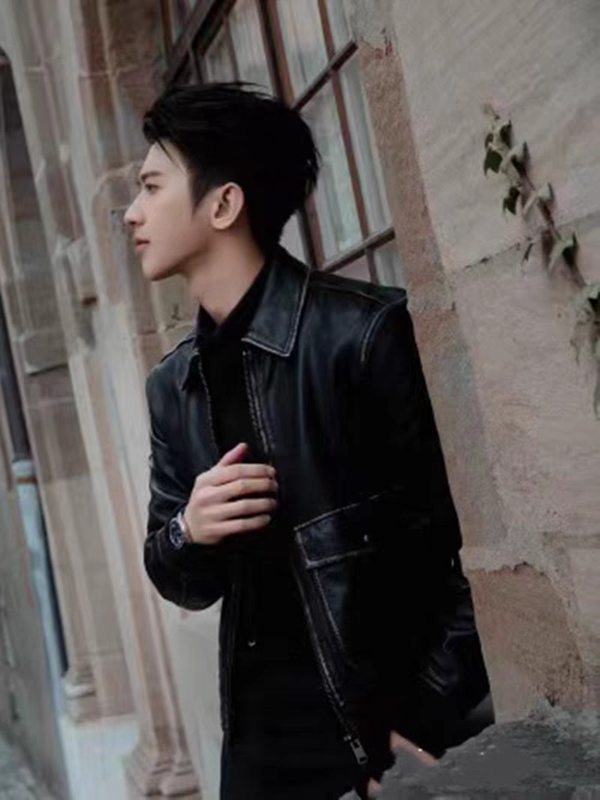 Cai Xukun Celebrity-Style Jacket Men's 2023 Autumn and Winter New Vintage Distressed Men's Leather Jacket High-End Feel Jacket Cai Xukun Celebrity-Style Jacket Men's 2023 Autumn and Winter New Vintage Distressed Men's Leather Jacket High-End Feel Jacket