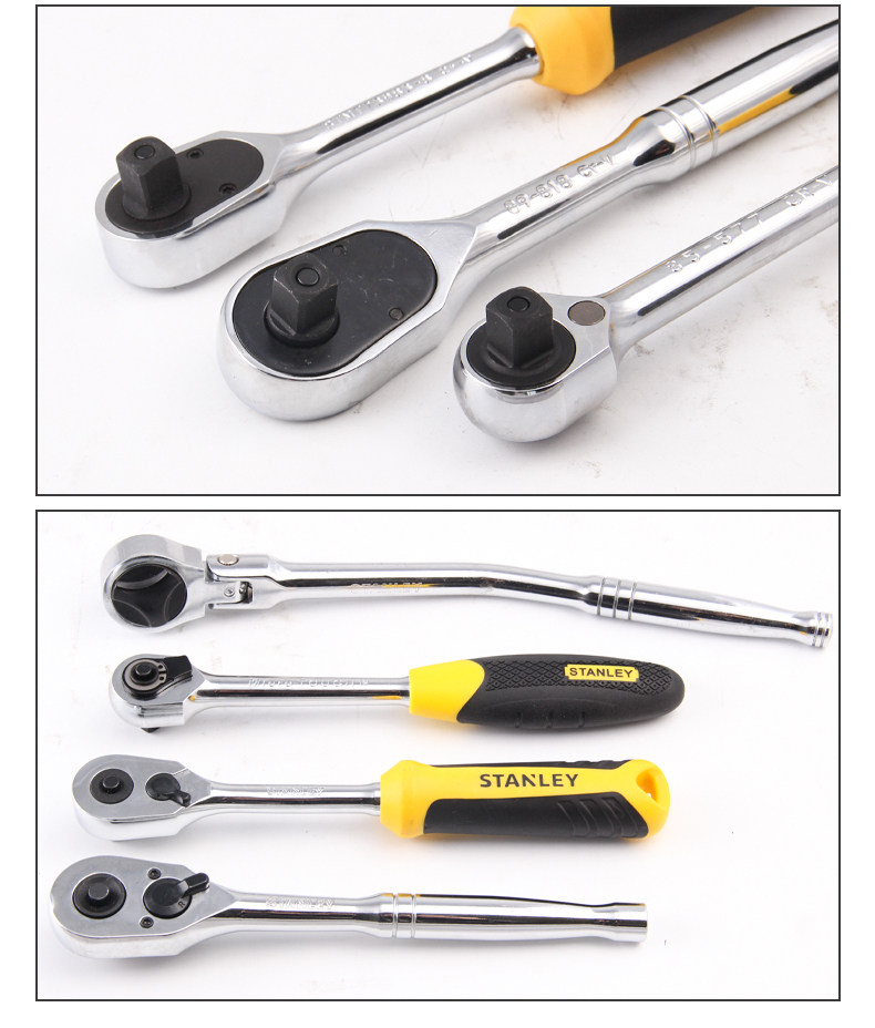 Гаечный ключ 史丹利套筒扳手单个棘轮快速汽修套头扳子汽车维修专业工具正反转 STANLEY