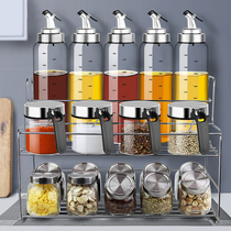 Seasonings bottle seasoning box Chicken Essence Salt pepper Pepper Powder Jar Soy Sauce Vinegar Olive Oil Pot Suit Glass Home Kitchen Supplies