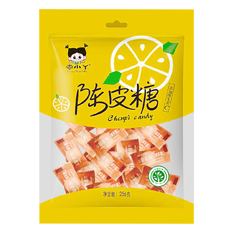 零小丫维C陈皮含片糖压片糖256g薄荷糖办公休闲零食旅游约会硬糖