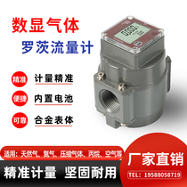 Electronic digital display high-precision flow meter natural gas nitrogen oxygen compressed air acetylene explosion-proof Roots flow meter