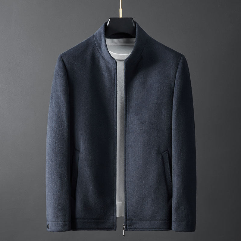 Winter New Dads Men's High Quality Cotton Wool Jackets Business Casual Standout Thick Fur Coats