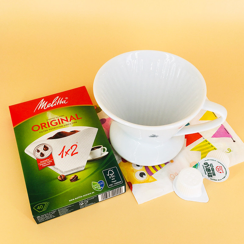 Hand - pressed coffee pot hands - pot package combination ceramic filter cup leakage household filter paper