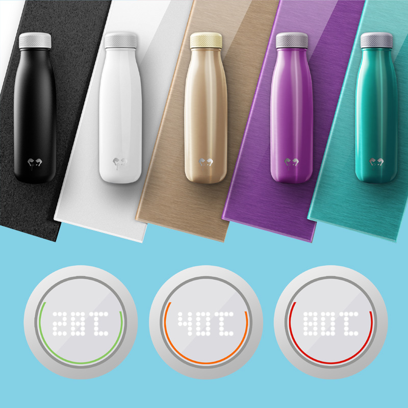 Smart water cup reminder for drinking water insulated glass male and female portable multifunction cup creative tide can show temperature