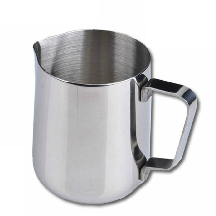 Thickened 304 stainless steel 600ml sharp-billed laflower cup pull-flower pot pull-in-cylinder steel cup floral coffee appliance