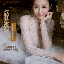 2021 Bride French light main wedding dress thin super fairy dream tailing luxury simple Korean court Princess retro