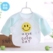 . Newborn gạc và tu sĩ phù hợp với nửa tay áo khoác mùa hè bông bé ngắn tay quần áo sơ sinh siêu mỏng.