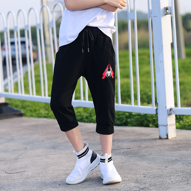 Cotton Boy Quần short Quần âu Chàng trai mỏng Chàng trai Trẻ em Trẻ em Lớn Boy Mùa hè Quần cắt Quần thể thao - Quần quần áo trẻ em hàn quốc