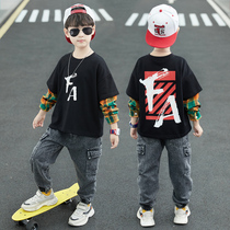 next jazz boy suit 2021 new spring autumn CUHK Tong Shuai qi jeans blouses two sets of damp
