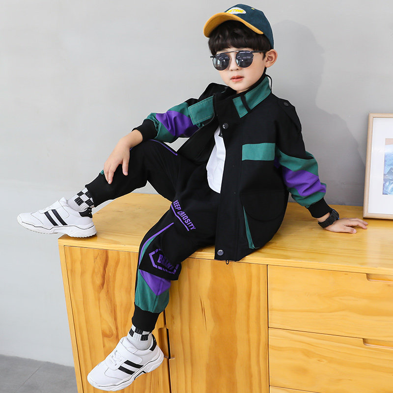 next jazz boy suit 2023 new Korean red children sports handsome spring and autumn boys fashionable trend