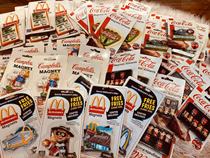 (Millionaire Bean) McDonalds Tomato Soup Coca-Cola Vintage American Toy Fridge Sticker