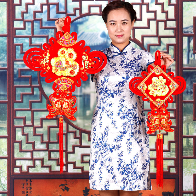 China Knife Hangzhou Living Room Large Fuji Decoration Town House Wall Hanging New Year Joe Moving New Year Festival Fish Garment