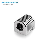 Barrowch G1 4X3 bright chrome silver tee cube adapter FBB3T-V1