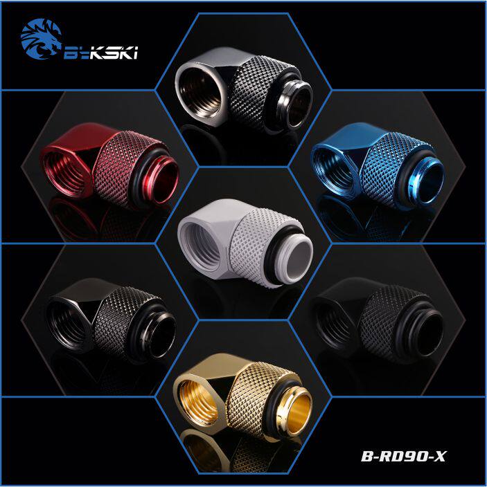Bykski B-RD90-X boutique 90-degree rotary elbow water cooled heat dissipation rotary joint water cooling supplies