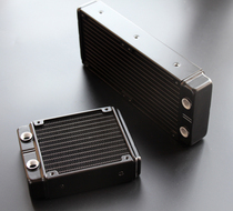 120240360 aluminium water cooling radiating row double layer condenser 45mm thick G1 4 threaded opening