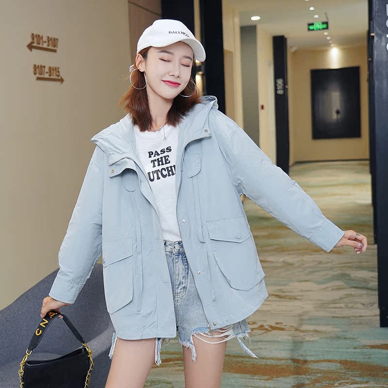 Sandro Moscoloni2022 new spring and autumn Korean version casual loose tooling small sub windsuit jacket woman