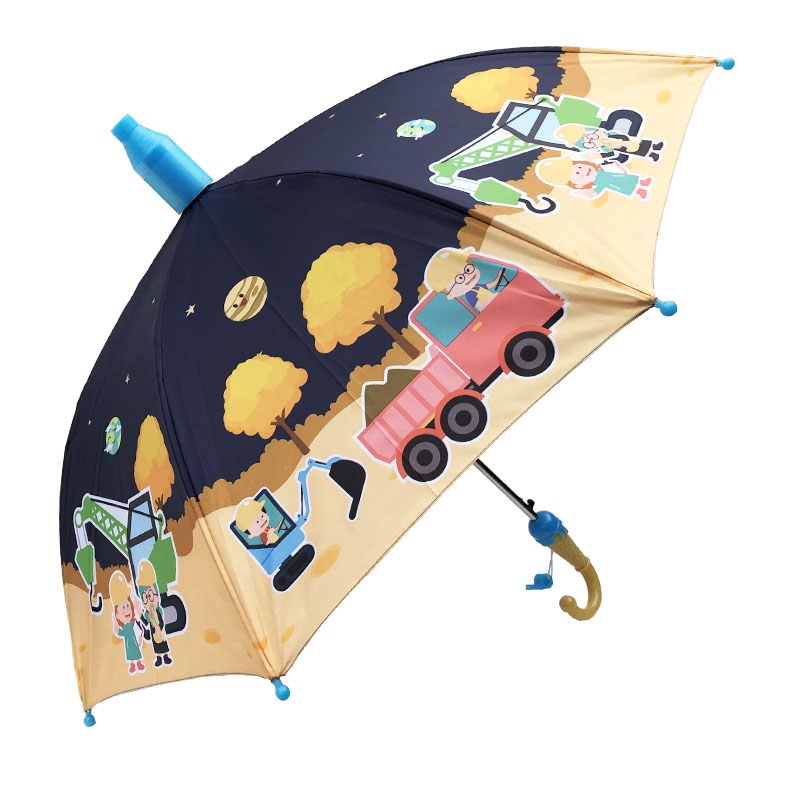 Children's umbrellas for boys and girls, kindergarten, little baby, princess umbrella, long handle automatic umbrella, rainy and sunny, dual-use umbrella waterproof cover
