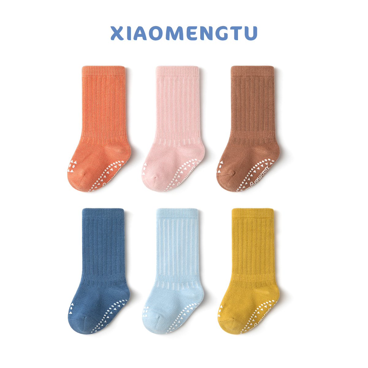 Small Cute Rabbit Spring Autumn Summer Baby Socks Non-slip Floor Socks Baby Children Pure Cotton Medium Barrel Long Barrel No Bones And Men