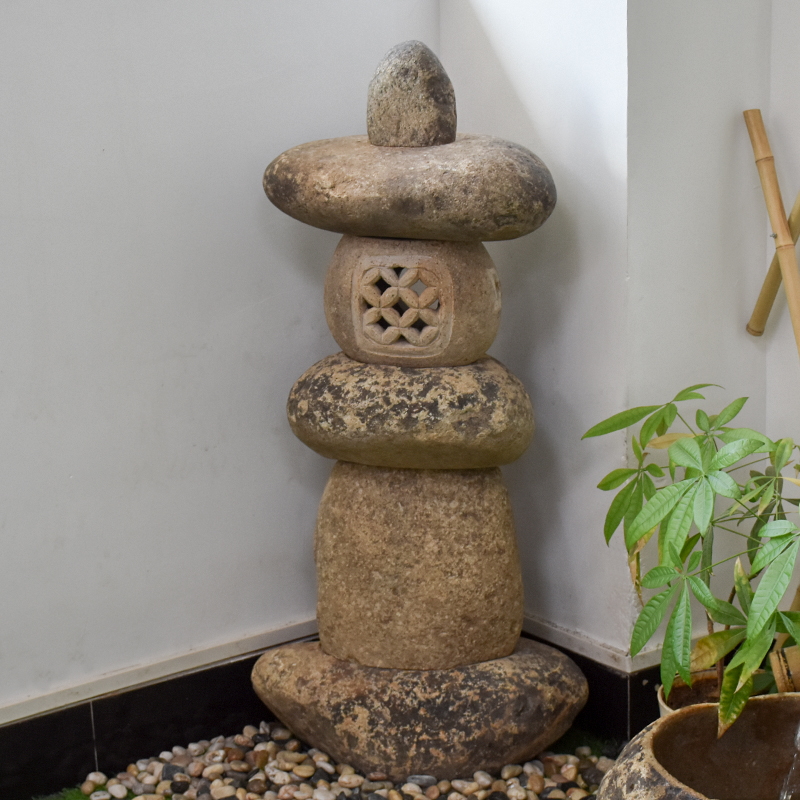 Stone Lantern Garden Japanese Zen Lawn Lamp Outdoor Antique Lantern decorated stone lantern lantern outdoor wiring
