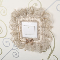 Fabric European light switch stickers home decoration switch cover switch cover socket wall sticker decorative cover protective cover