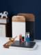 Light luxury copper strip splicing solid wood pallet sample room marble tray natural rock matte black flat plate western dining tray