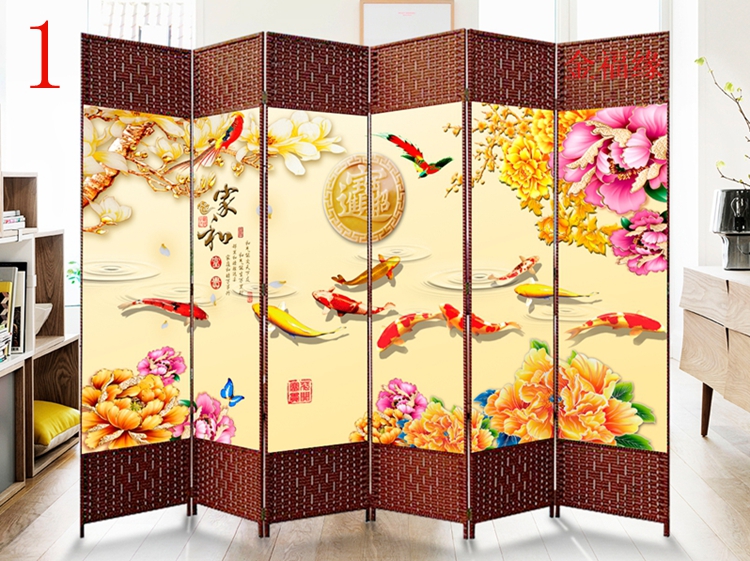 Gỗ không thấm nước sơn dầu màn hình phân vùng thời trang hiện đại đơn giản phòng khách khách sạn mây màn hình gấp di động - Màn hình / Cửa sổ vách ngăn cầu thang gỗ đẹp