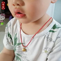 Hand Woven Milan Thread Pendant Hanging Rope Kid Baby Money Gold Pendant Baby Red Rope Children Adult Lock Bones Rope