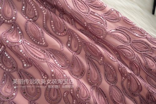 Элитное осеннее ретро платье, элегантные кружевные блестки для ногтей, европейский стиль, легкий роскошный стиль, длина миди, А-силуэт