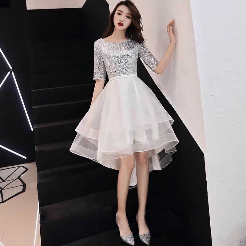 Evening dress, long skirt, bright catchy style, mid-length, suitable for teen Evening dress, long skirt, bright catchy style, mid-length, suitable for teen