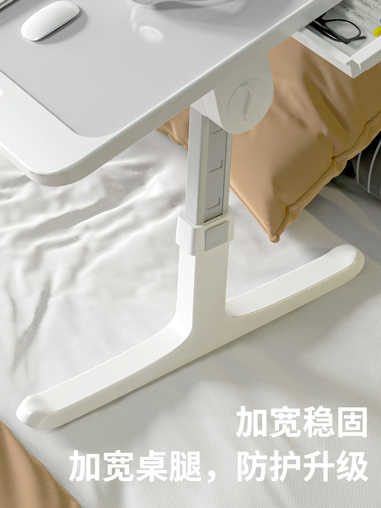 Foldable Bed Study Desk, Simple Dormitory Essential for Students in Upper Bunks, Writing Desk for Bed, Height-Adjustable Stand, Home Office Study, Bay Window Lazy Laptop Desk, Small Table