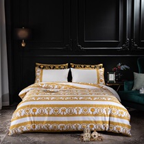 80 Xinjiang long staple cotton satin four-piece European luxury cotton digital printing duvet cover sheets Bedding