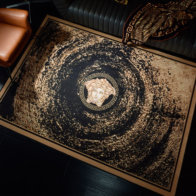 Eurostyle Light Extravagant Carpet Home Living Room Bedroom Floor Mat Multifunction Door Mat Cushion Carved velvet Anti-slip Breathable Carpet-Taobao