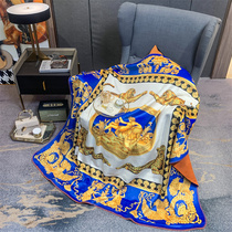 Loss-making European-style blanket Home sofa blanket High-end brocade fox velvet F home multi-function travel blanket Aircraft blanket
