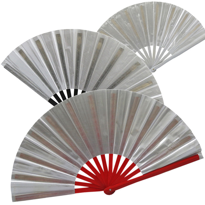 Bamboo bone silver Kung Fu Tai Chi fan performance fan martial fan Mulan fan loud fan dance props magic customizable