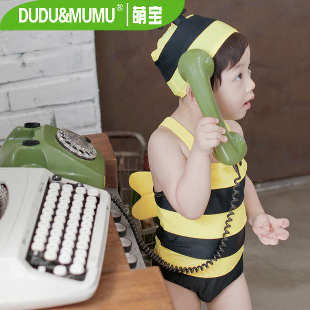 Áo tắm trẻ em bé ong bé trai bé gái bé gái 0-1 tuổi 1-3 trẻ em áo tắm trẻ sơ sinh đồ bơi cho be gái
