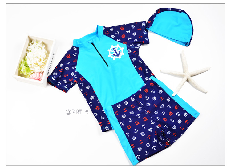 Bộ đồ bơi cho bé trai Chia đôi lớn Kem chống nắng cho bé Chất béo cho bé Bộ đồ bơi bé trai 6-12 tuổi 15 Bộ đồ bơi - Bộ đồ bơi của Kid đồ bơi bé gái tay dài