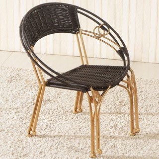 Small Rattan Chair Balcony Casual Leaning Back Chair Home Couch Dwarf stool Bench Stylish Plastic Rattan chair