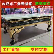 New ktv bar club box room hall Stainless Steel European-style tempered glass Marble luminous coffee table table