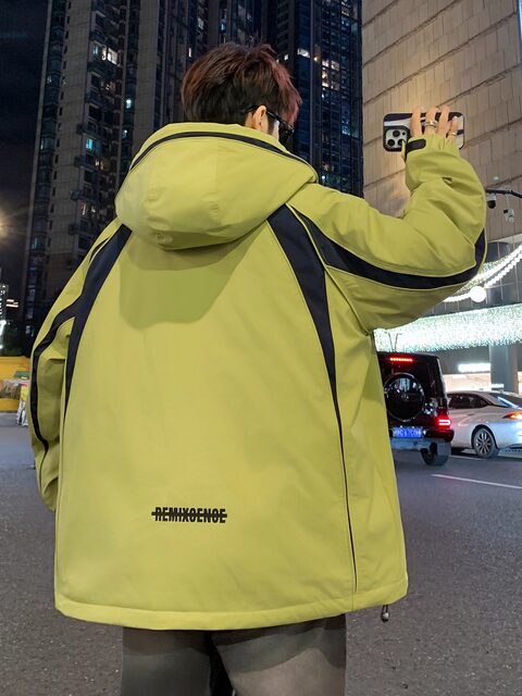 Men's Winter Outdoor down Jacket, Cold-Proof and Warm Coat, Trendy Brand for Teenagers, Three-Proof Workwear Style, Windproof and Cold-Resistant Clothing