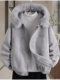 Winter New Style Hooded Large Fur Collar Fleece-Lined Thick Woolen Coat for Men and Teenagers, Slim Fit Warm Woolen Jacket