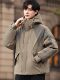 Trendy Men's Winter Clothing New Style down Jacket Thickened and Warm for Middle and High School Students, White Duck down Coat with Hood, Windproof and Stylish
