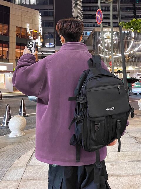 Winter Thickened Fleece Stand-Collar Cotton Jacket for Boys, Youth Hong Kong Style Warm Jacket, Loose Cotton Coat for Students