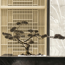 Large welcome pine metal art ornaments lobby landing hotel club Chinese porch decoration desktop decoration