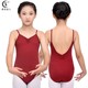 Children's dance clothing, female practice clothing, large backless suspender body suit, ballet exam Chinese dance long-sleeved gymnastics suit