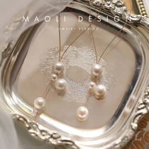 MAOLI Yun Yun Yun Yun U.S. imports 14K bag gold natural freshwater pearls with a simple earring