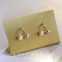 MAOLI July Ansheng exclusive design American 14K gold-covered natural freshwater pearl small exquisite earrings