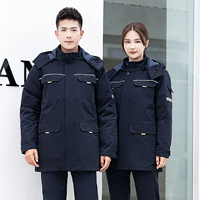 Чистое хлопковое пальто средней длины-блок