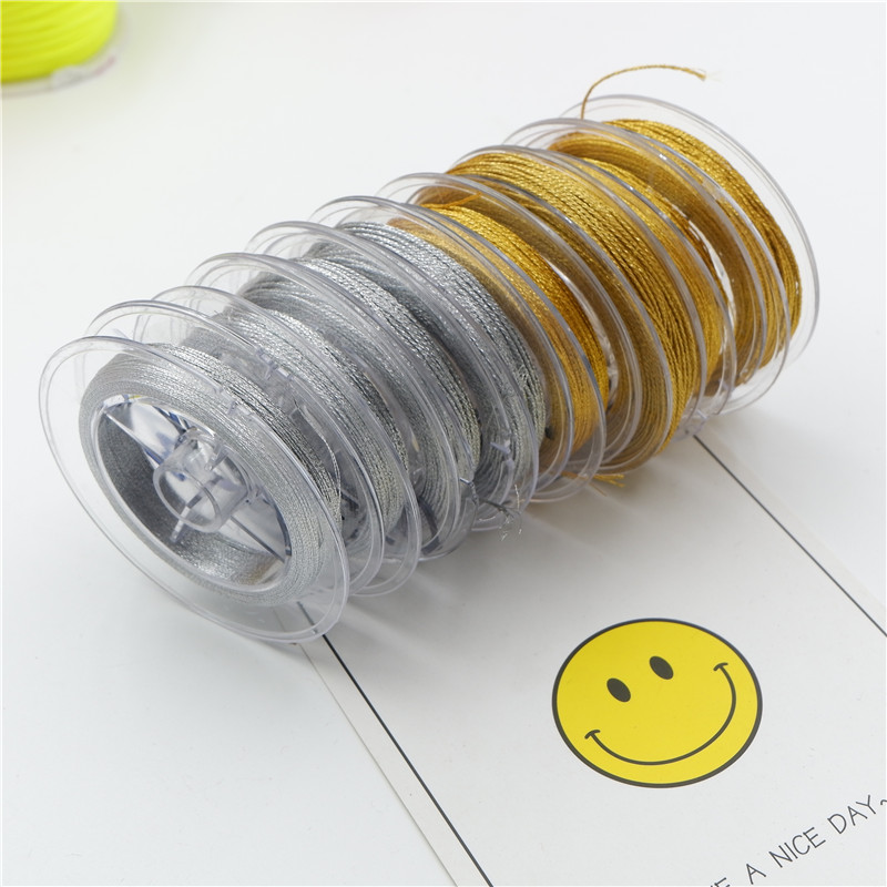 6 sợi dây 9 sợi dây vàng và bạc rải rác dây bện dây vàng vòng tay vòng tay vòng cổ vật liệu tự làm gói vàng bạc - Vòng đeo tay Clasp vòng mã não