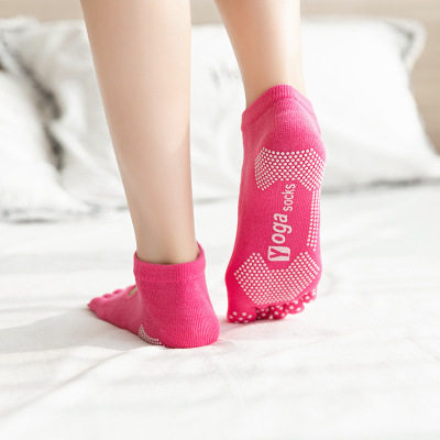 Yoga socks five-toed socks non-slip beginner professional floor socks dance indoor sports fitness cotton color socks